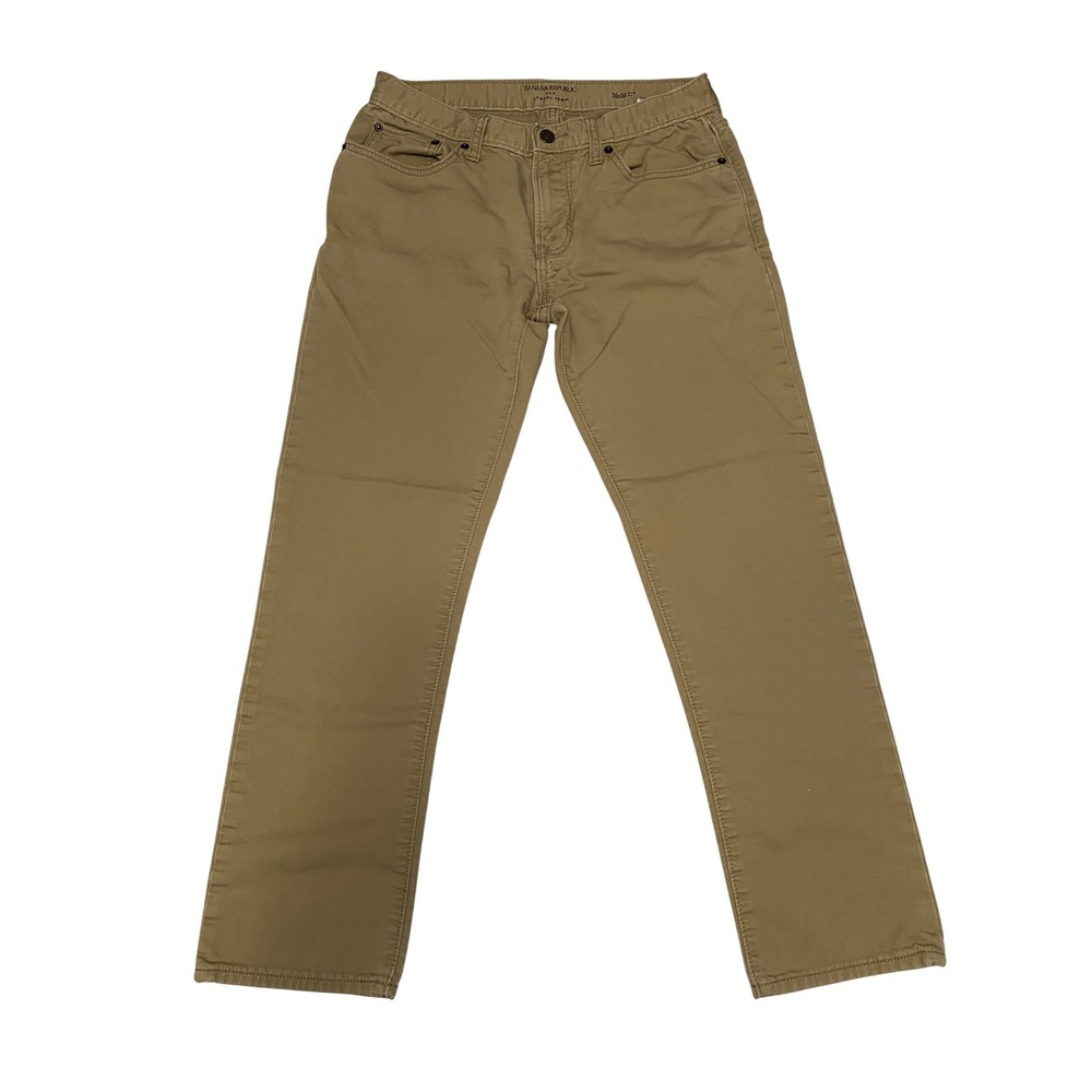 Banana Republic Men's Khaki Travel Jeans 30x30 Office Capsule Mininalist